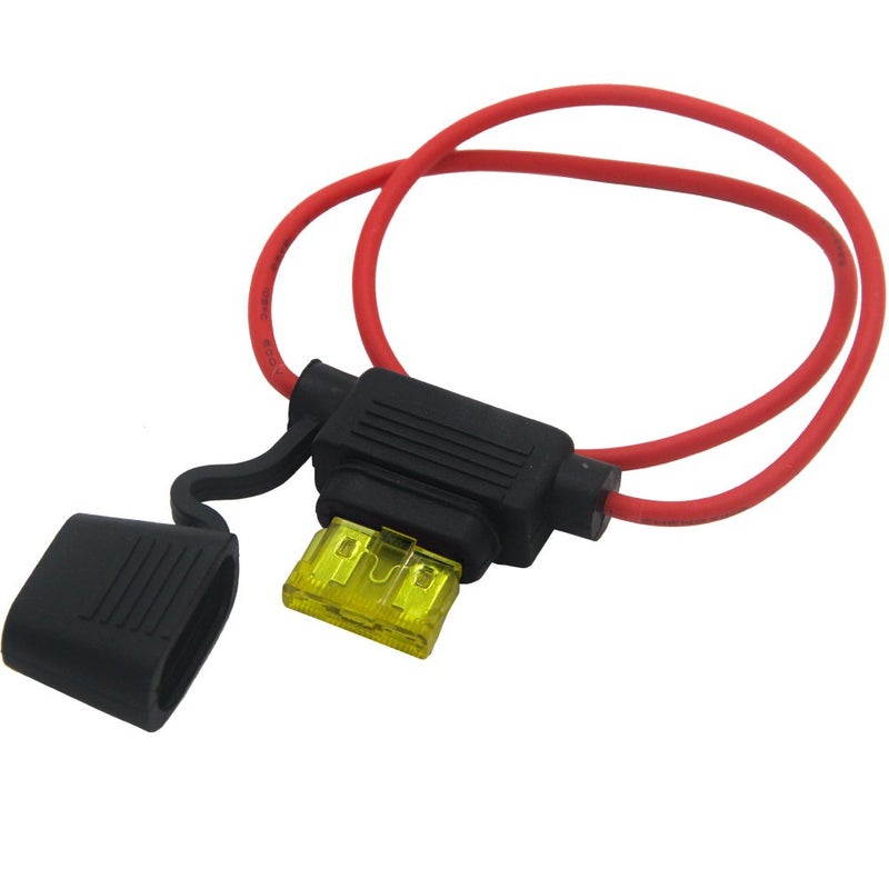 ZOOKOTO Inline Fuse Holder 20A, 16 AWG Gauge Copper Wire Car Auto Blade Fuse 20AMP Waterproof - Image 2